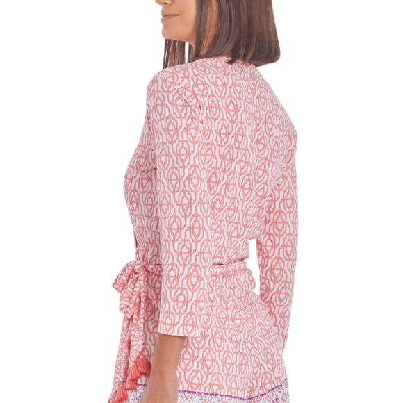 Cabana Life Tassel Napa Print Wrap Romper - Picture 3 of 3